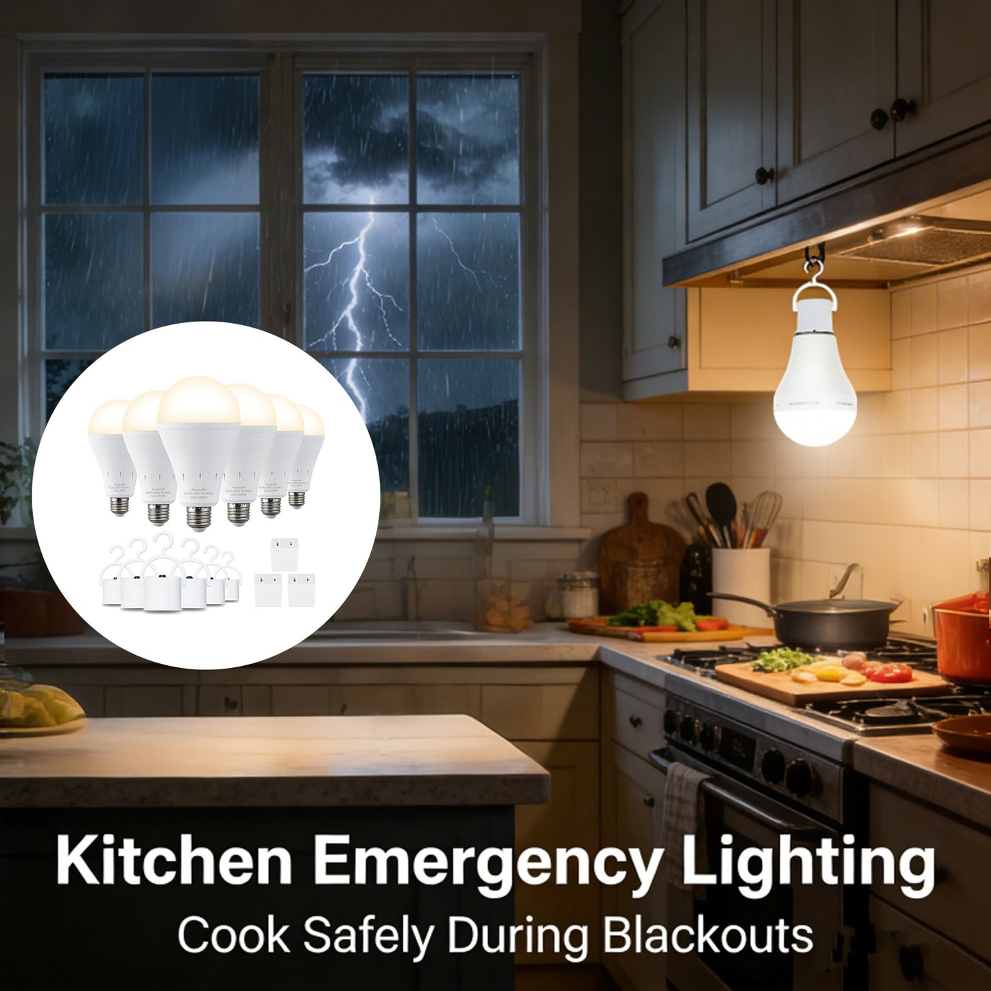 🔥Hot Sale 50% off-3-Pack / 6-Pack Rechargeable Emergency Light Bulbs 💡