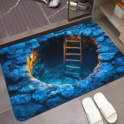 Visual Illusion Endless Abyss Pattern HD Printed Non-Slip Doormat