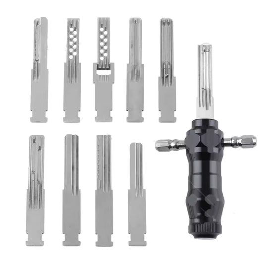 🔐Tubular Lock Pick Set: 9-in-1 Precision Unlocking Tool for Locksmiths