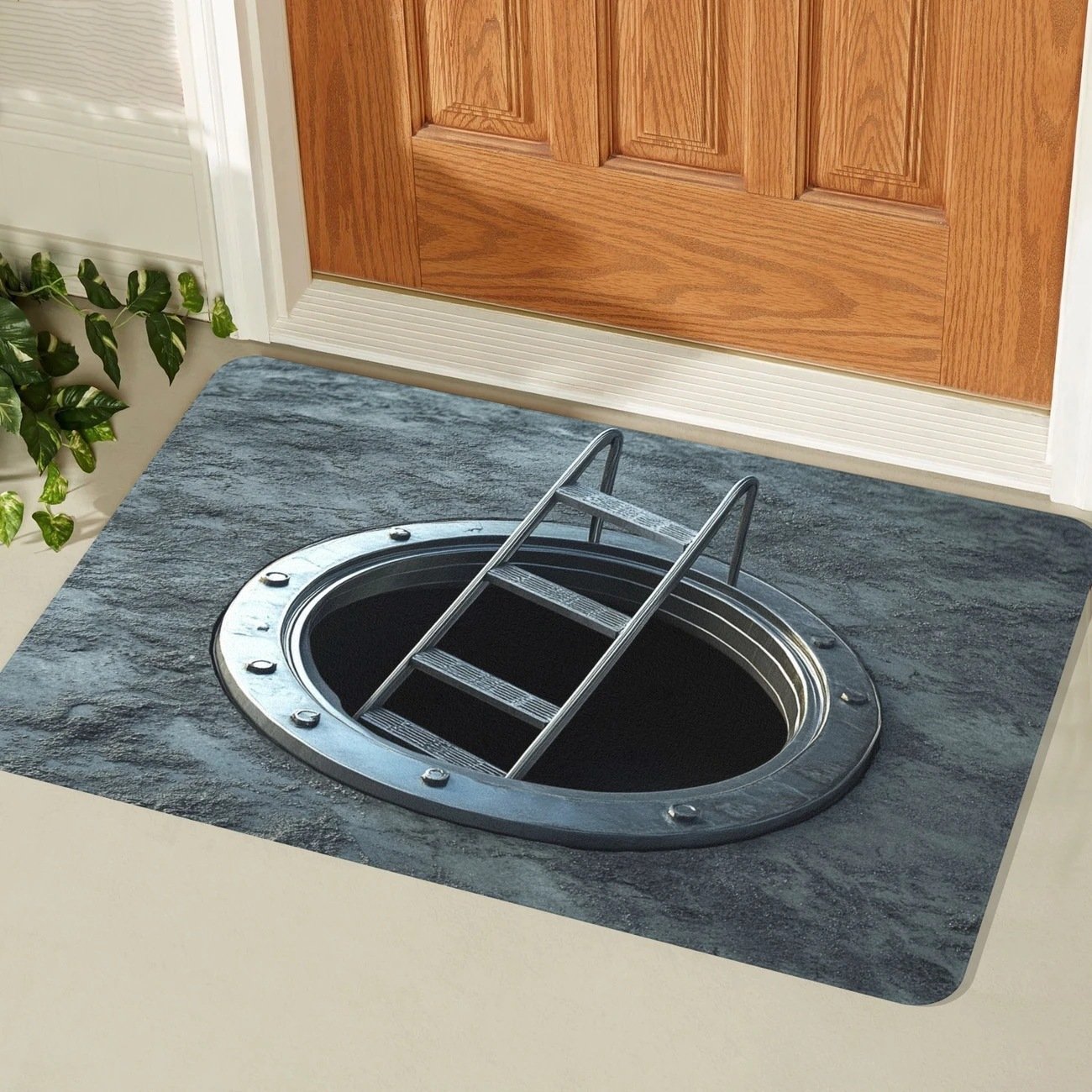 Visual Illusion Endless Abyss Pattern HD Printed Non-Slip Doormat