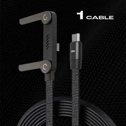 ⚡️240w super fast charging📱Invisible Holder Charger Cable with Stand
