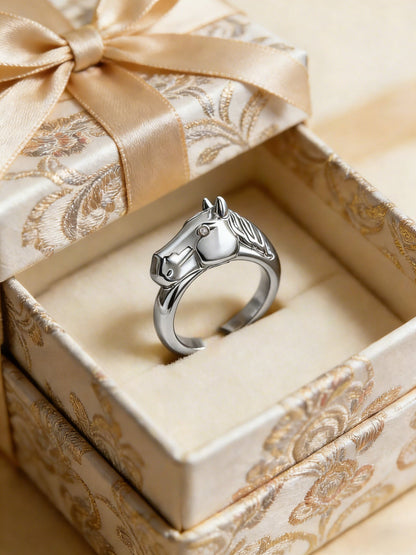 🔥🐴2026 Year of the Horse: Adjustable Steed Ring With Gift Card — Courage & Fortune Always With You