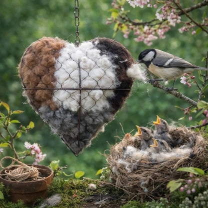 🔥LAST DAY 60% OFF - ☁ Handmade Alpaca Fiber Bird Nesting Heart 🏡 Buy 2 Free Shipping 💕