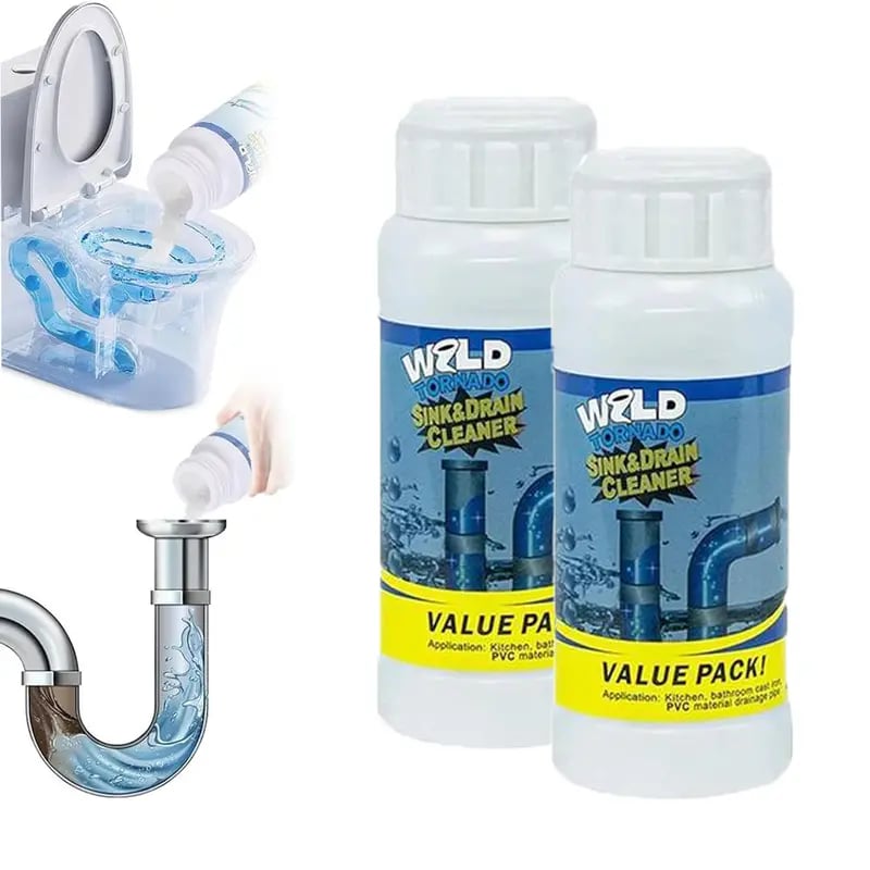 ⏰Buy 1 Get 1 Free Today Only!🔥🚰 WRLD Tornado Drain Cleaner | Dissolves 200+ Clogs & Kills 99% Bacteria 🔥