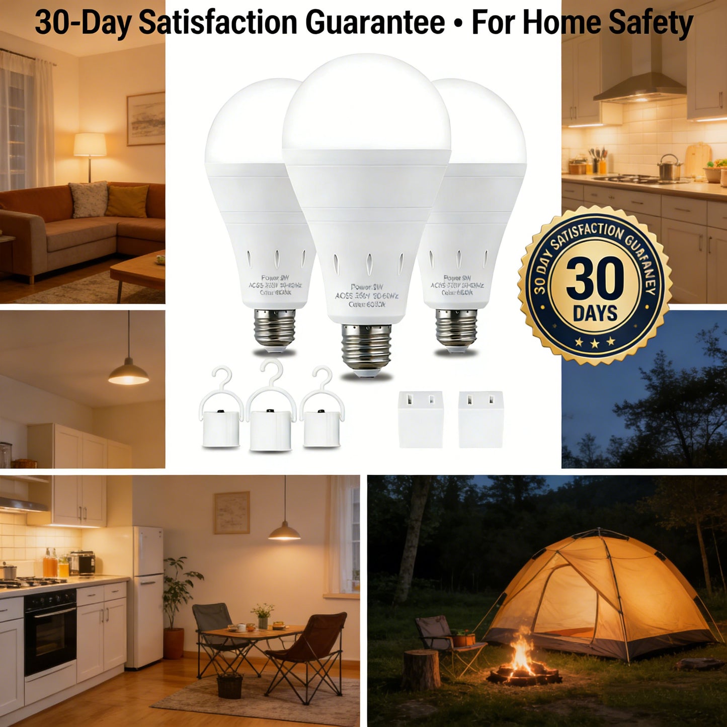 🔥Hot Sale 50% off-3-Pack / 6-Pack Rechargeable Emergency Light Bulbs 💡
