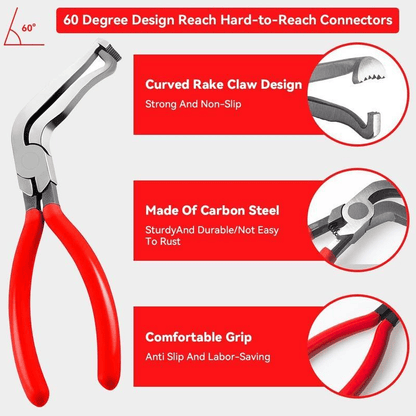 Automotive Electrical Disconnect Pliers Kit,Auto Repair Plier,High-Carbon Steel Connector Separator 60 ° Pliers,Hose Clamp Plier,Car Trim Clip Removal Pliers,Plug Release Tool and Wire Terminal Removal