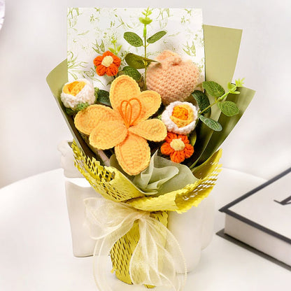 🔥49% OFF🌸 Handmade Crochet Flower Bouquet – Timeless Beauty That Never Fades! 🌷