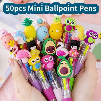 💖20Pcs Mini Multicolor Pens in One 4-in-1 Cute Pens Bulk for Kids