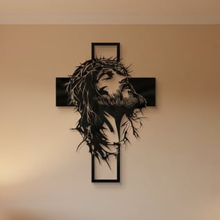 ✝️Metal Jesus and Cross Wall Art: Christian Home Decor