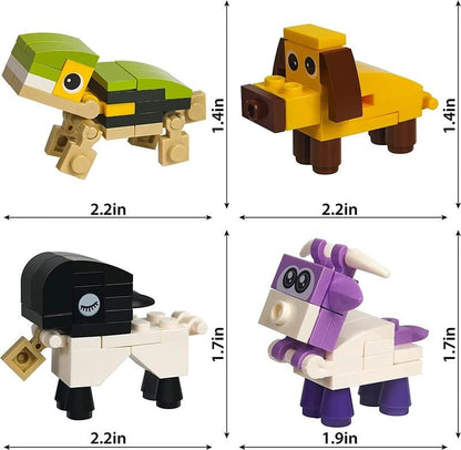 ✨LAST DAY ONLY 49% OFF🔥Animal Building Blocks Valentines Heart Boxes Filled for Kids Valentines Cards