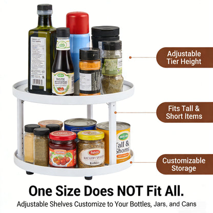 🔄 Dual Spin Lazy Susan Organizer