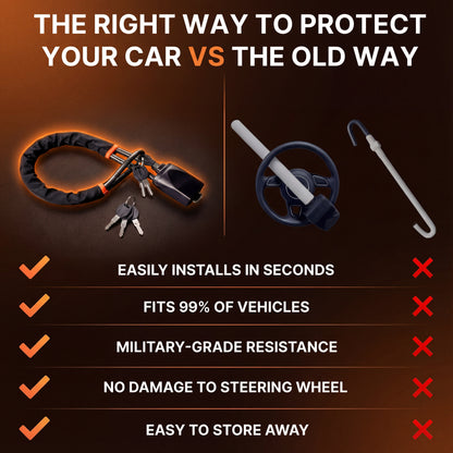 🔥Hot Sale 50% Off-Steel Cable Steering Wheel Lock