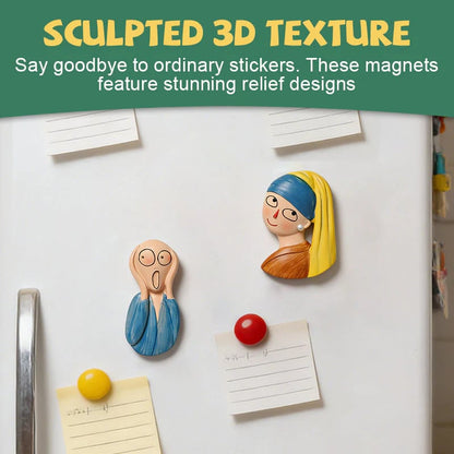 🎨 3D Fridge Magnets Featuring World-Famous Paintings 🖼️✨
