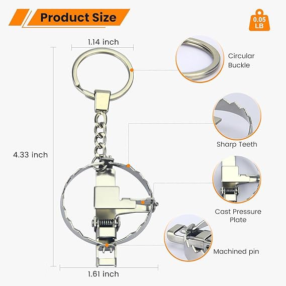 🔥LAST DAY 60% OFF -💥MINI Bear Trap Keychain That Works Fun Trick Mouse Trap