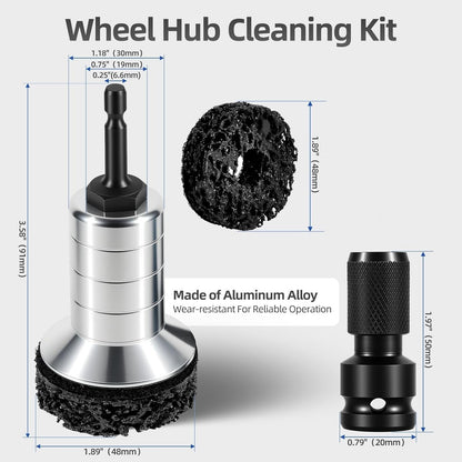 Pro-Grade Wheel Hub & Stud Resurfacing Kit | Rust Removal Attachment