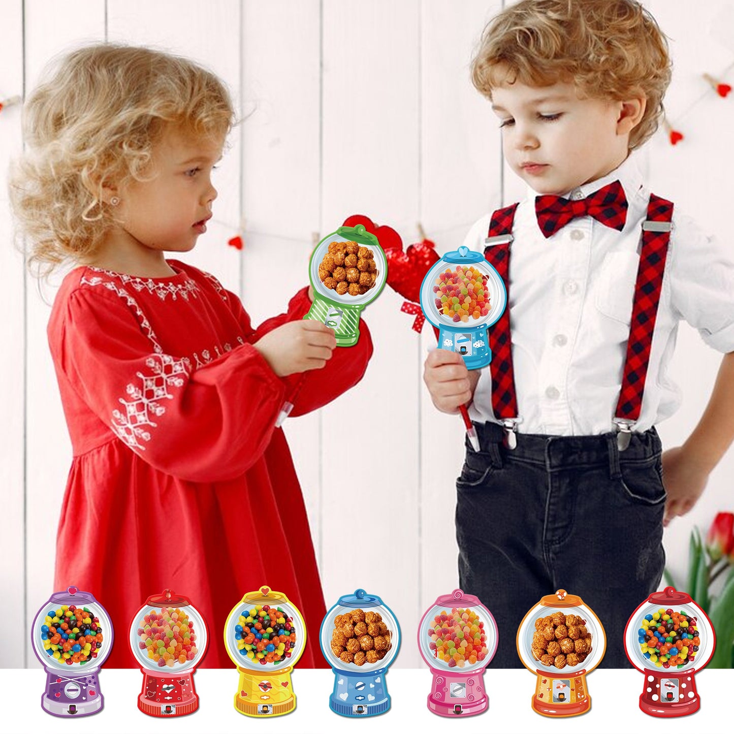 Candy Cards Gift Set | 36/18 Pcs with Plastic Domes, DIY Treat Holders for Classroom Exchange, Kids & Couples 💝🎁🍬