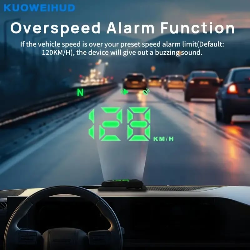 🚗 Head-Up Display Car GPS Digital Speedometer – HUD for Cars, Trucks & Motorcycles
