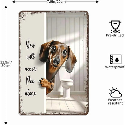 🔥Hot Sale 49% off🌟-🐱Funny Metal Tin Welcome Cat Sign For Bathroom