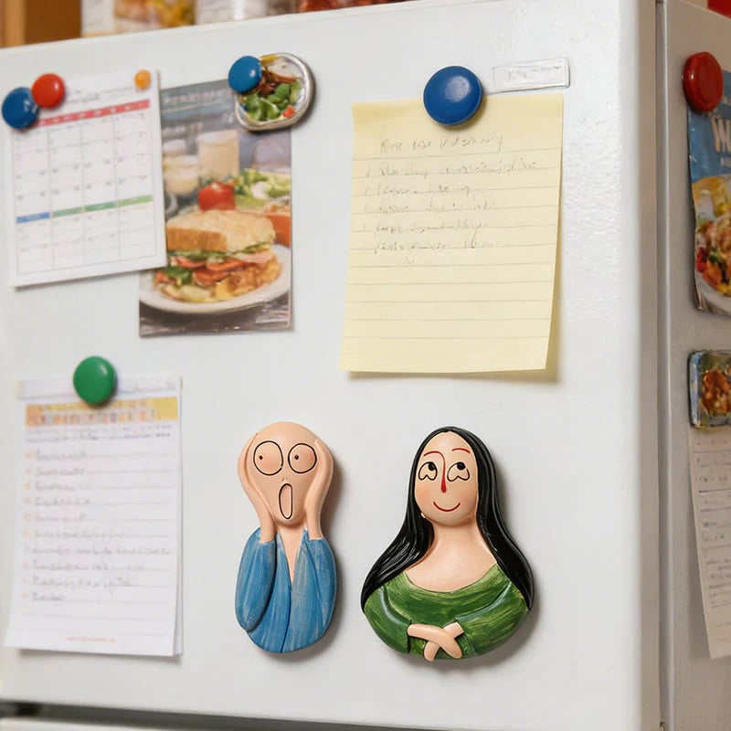 🎨 3D Fridge Magnets Featuring World-Famous Paintings 🖼️✨