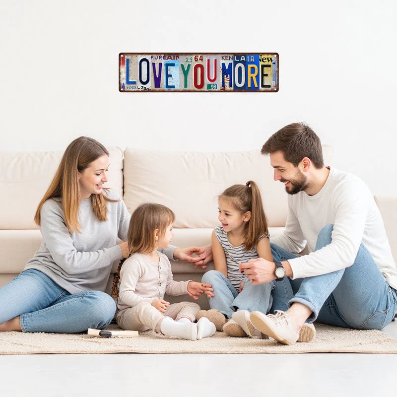 🎁Early Valentine’s Day Sale 50% OFF - ❤️ Love You More Vintage Wall Sign