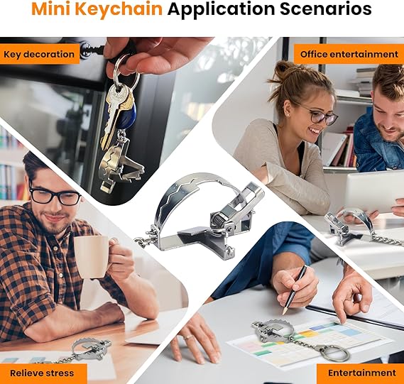 🔥LAST DAY 60% OFF -💥MINI Bear Trap Keychain That Works Fun Trick Mouse Trap