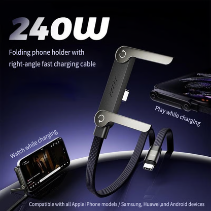 ⚡️240w super fast charging📱Invisible Holder Charger Cable with Stand