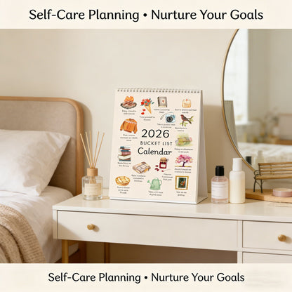 📅2026 Bucket List Spiral Calendar: Slow Down & Savor the Seasons