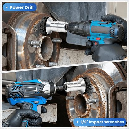 Pro-Grade Wheel Hub & Stud Resurfacing Kit | Rust Removal Attachment