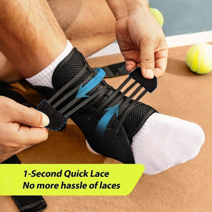 🔥Instant-Fit Ankle Support Brace – Side Stabilized, No Slip🎯