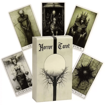 🔥Last Day 49% OFF - 🖤Horror Tarot Card Deck: Spooky, Stylish 78-Card Set 🎴👻