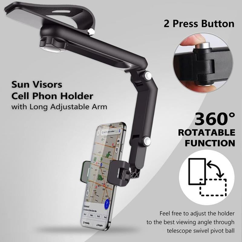 📱New 1080° Multi-function Sun Visor Universal 360 Degree Rotating Phone Holder