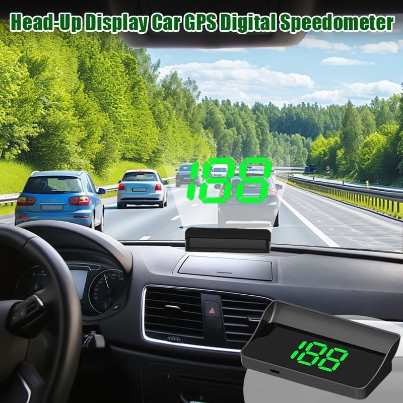 🚗 Head-Up Display Car GPS Digital Speedometer – HUD for Cars, Trucks & Motorcycles