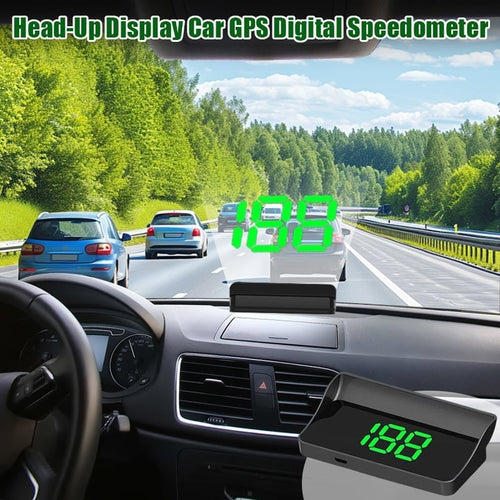 🚗 Head-Up Display Car GPS Digital Speedometer – HUD for Cars, Trucks & Motorcycles