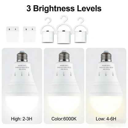 🔥Hot Sale 50% off-3-Pack / 6-Pack Rechargeable Emergency Light Bulbs 💡