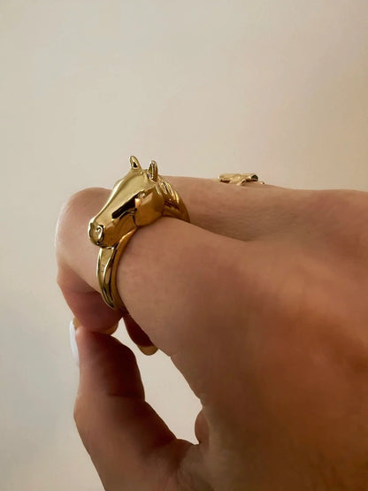 🔥🐴2026 Year of the Horse: Adjustable Steed Ring With Gift Card — Courage & Fortune Always With You
