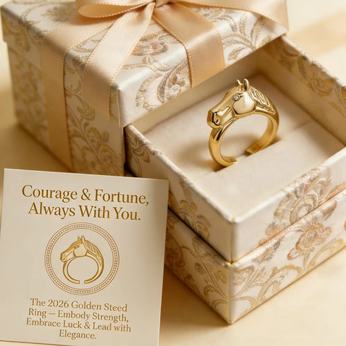 🔥🐴2026 Year of the Horse: Adjustable Steed Ring With Gift Card — Courage & Fortune Always With You