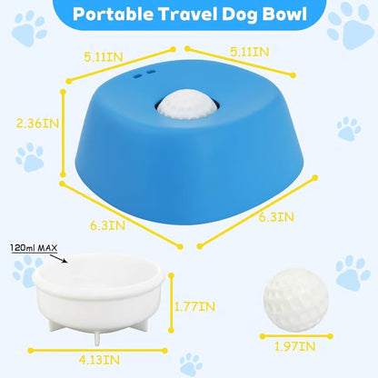 🔥Slow Feeder Dog Bowls for Liquid Treat, Anti-Slip[Entertained Ball-in] Bone Broth Dog Lick Bowl