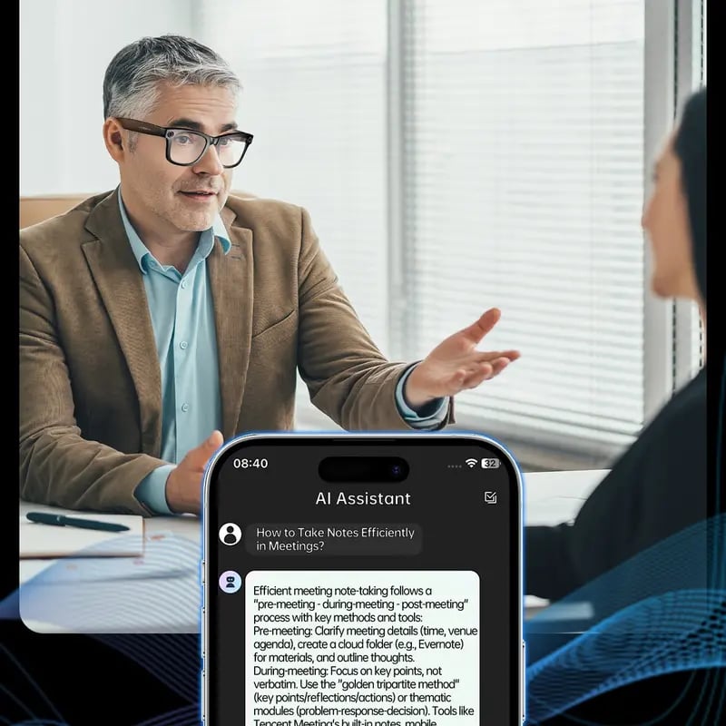 👓Smart AI Translation Camera Bluetooth Glasses—8 MP Pixels, 160+ Languages, Real-Time Translation