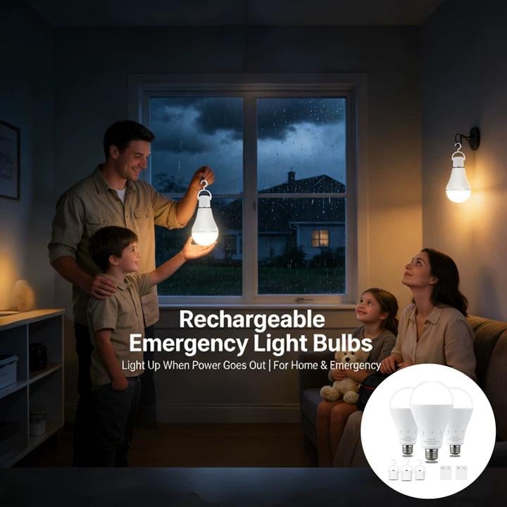 🔥Hot Sale 50% off-3-Pack / 6-Pack Rechargeable Emergency Light Bulbs 💡