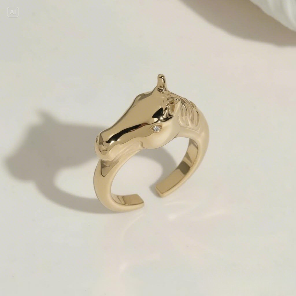 🔥🐴2026 Year of the Horse: Adjustable Steed Ring With Gift Card — Courage & Fortune Always With You