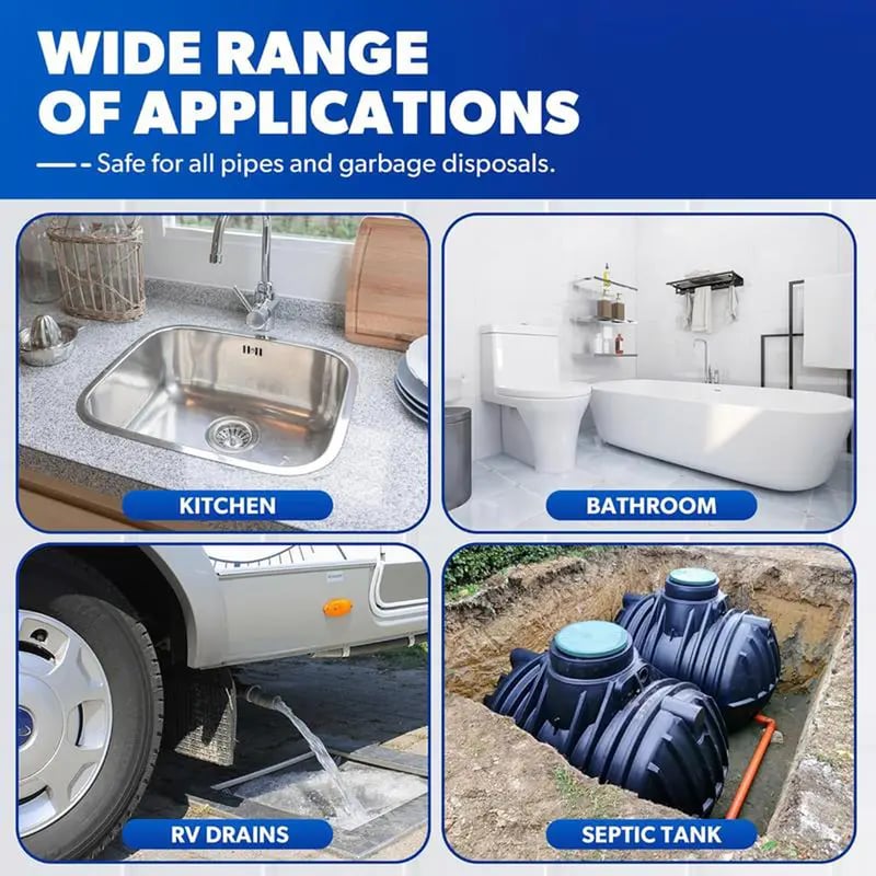 ⏰Buy 1 Get 1 Free Today Only!🔥🚰 WRLD Tornado Drain Cleaner | Dissolves 200+ Clogs & Kills 99% Bacteria 🔥