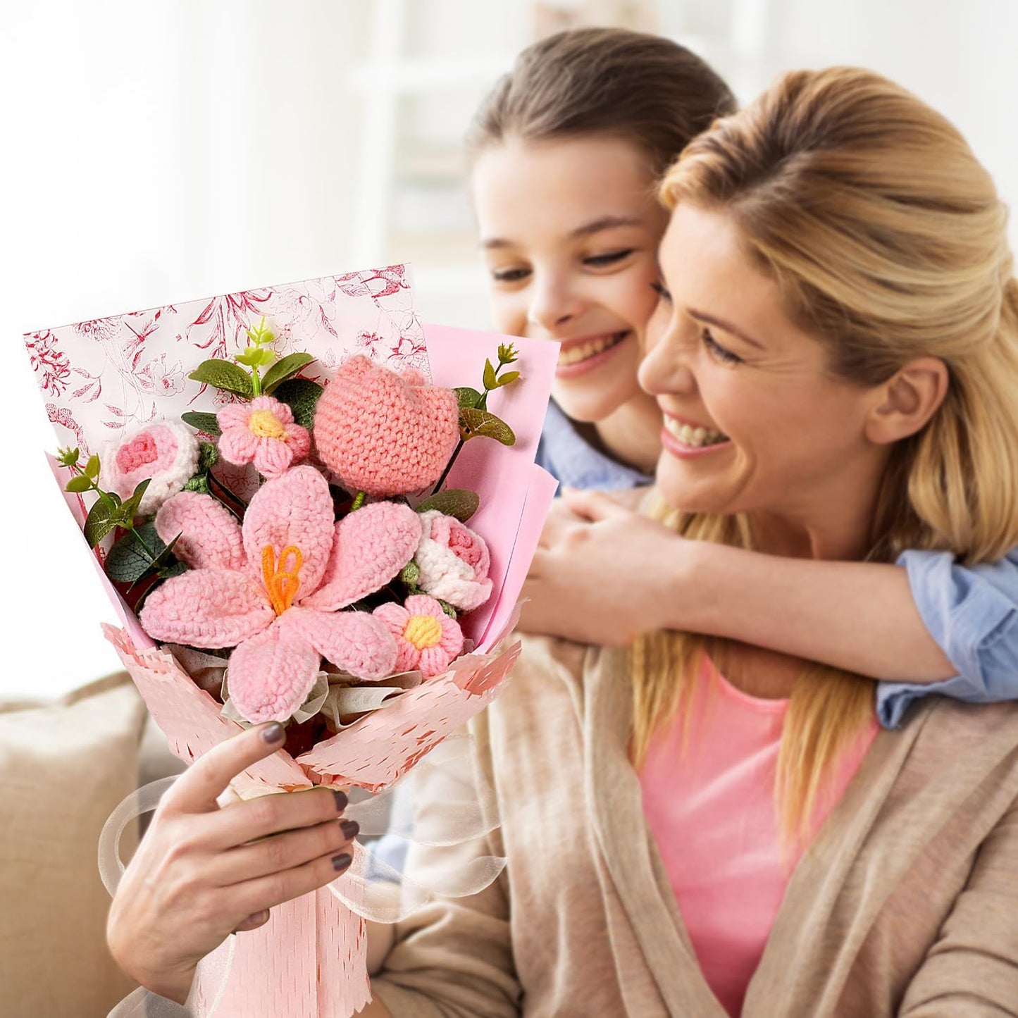 🔥49% OFF🌸 Handmade Crochet Flower Bouquet – Timeless Beauty That Never Fades! 🌷